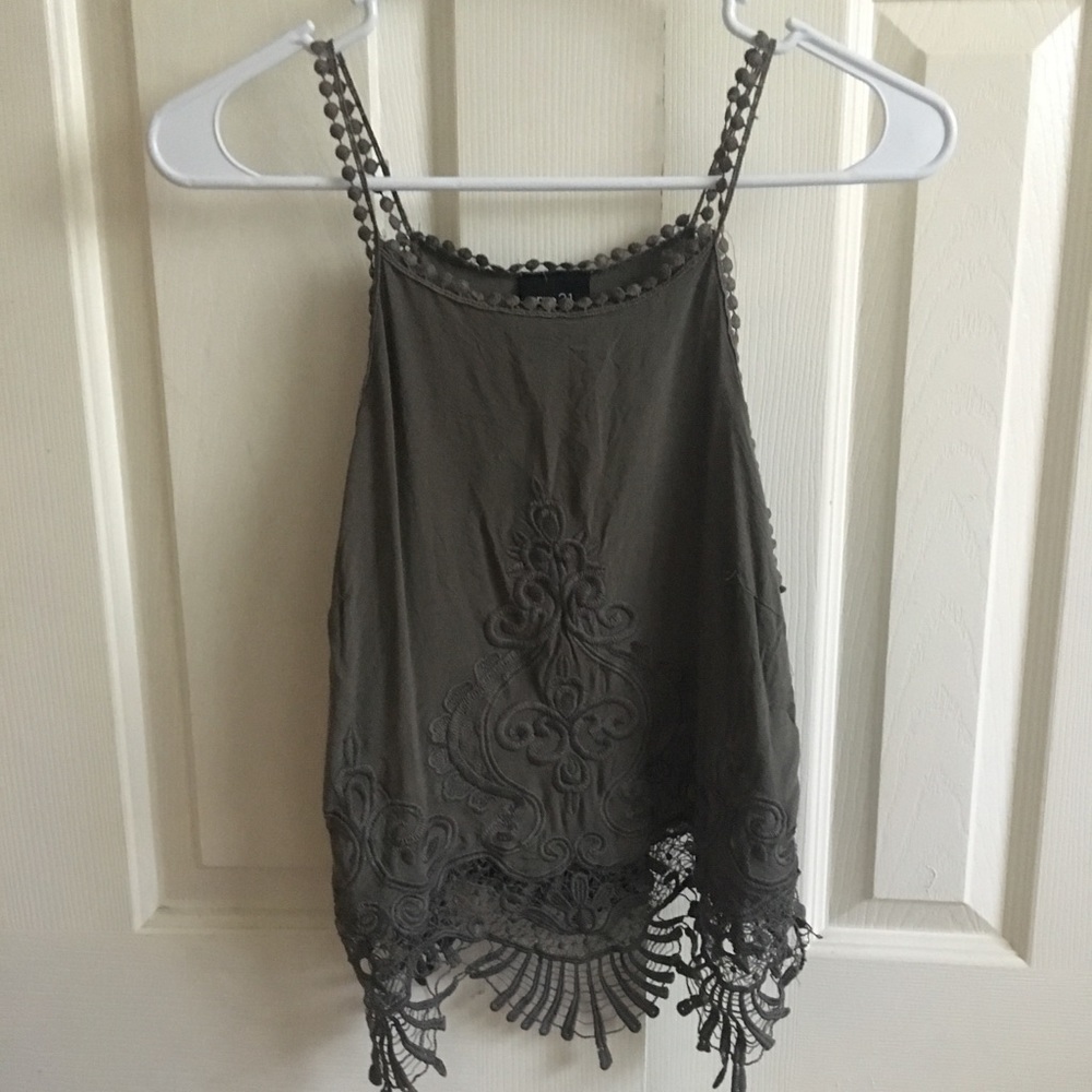 Army green tank top